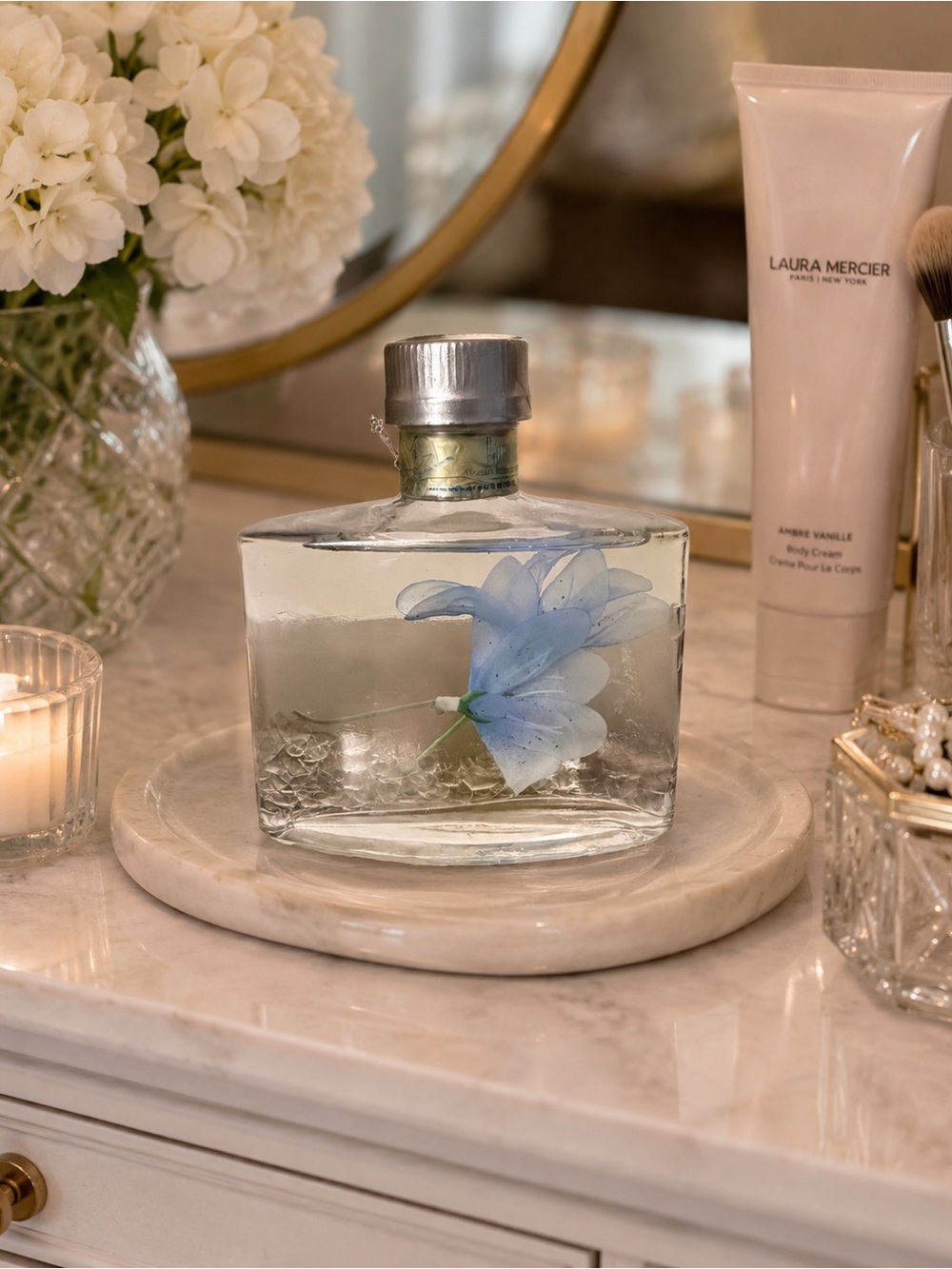 Paradisia Ocean Breeze Bath Oil Decanter Decorative Spa Bath Oil Coastal Decor